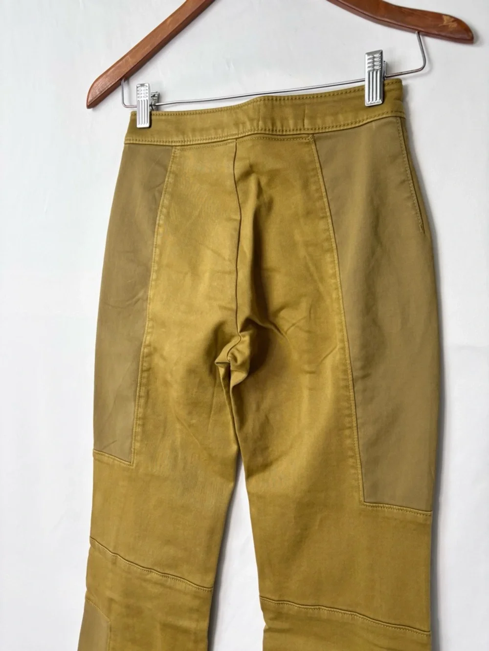 NEW Anthro Pilcro Annika Clean Bootcut Pant Bronze Army Size 23 Tall‎